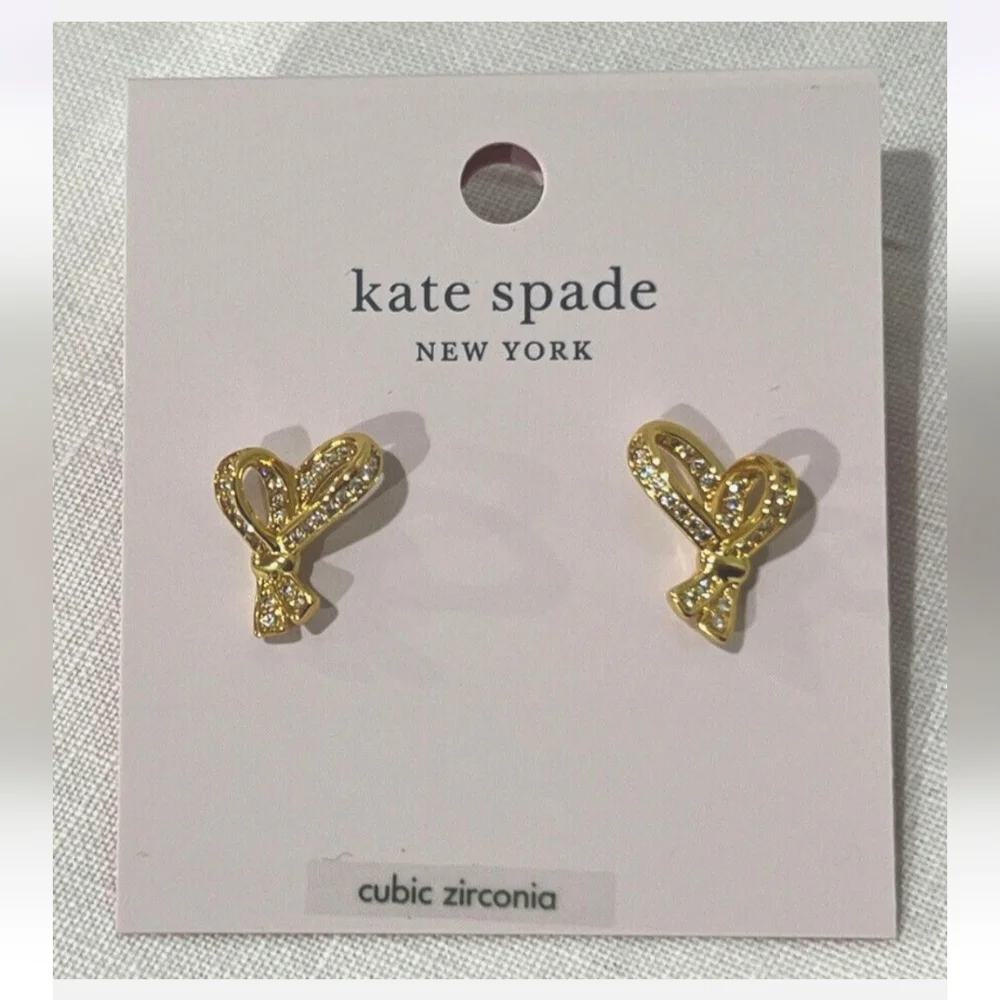 Kate Spade Pavé Heart Stud Earrings